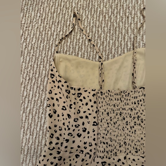 Aritzia Sunday Best Flirt Mini Dress Leopard Size 6 - Picture 6 of 6